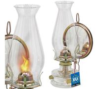 KOTARBAU® Lampe à huile avec miroir style antique Knoteten inclus