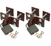 KOTARBAU® Loquet de 40 mm de fermeture de cave avec cadenas, dispositif de verrouillage, ferrure de porte, serrure à vis (Lot de 2)