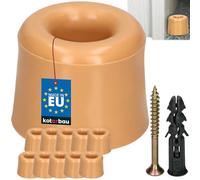 KOTARBAU Lot de 10 butoirs de porte à visser - Beige - 27 mm - Butoir de porte - Montage au sol - Butoir de porte - En caoutchouc