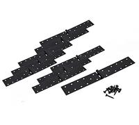KOTARBAU® Lot de 10 charnières de meuble roulées - 250 x 45 mm - Noir - Robuste