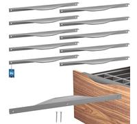 KOTARBAU Lot de 10 poignées de meuble - 320/340 mm - Argenté - ZnAl - Poignées pour armoire de cuisine - Poignée de tiroir - Poignée de porte d'armoire - Poignée de bord