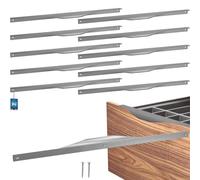 KOTARBAU Lot de 10 poignées de meuble - 436/416 mm - ZnAl - Poignées pour armoire de cuisine - Poignée de tiroir - Poignée de porte - Poignée d'armoire - Poignée de bord