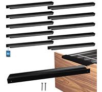 KOTARBAU Lot de 10 poignées de meuble - Poignées d'armoire - 276 mm - Noir mat - ZnAl - Poignées à vis arrière - Poignée de bord - Poignées de tiroir - Cuisine - Moderne