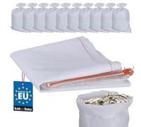 KOTARBAU® Lot de 10 sacs en tissu PP - 55 x 80 cm - Blanc