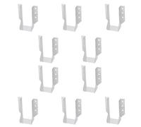 KOTARBAU® Lot de 10 supports galvanisés pour poutres de 100 mm, support de poutre de type A, connecteur de poutre robuste, supports de poutres en bois, connecteurs de poteaux, chaussure d'ancrage