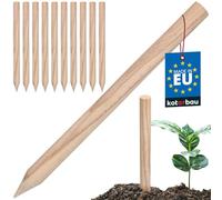 KOTARBAU® Lot de 10 Tuteur Plante - Tuteur Tomate - Bois de Hêtre - 40 cm - Naturel - Piquet Bois - Anglé - Piquets de Jardin - Tuteurs pour Plantes