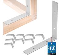 KOTARBAU® Lot de 100 équerres de fixation pour charges lourdes 150 x 150 x 25 mm acier galvanisé Equerre en acier Stable Durable Raccord de poutre argenté
