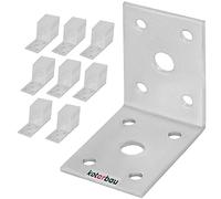 KOTARBAU® Lot de 100 Équerres Fixation 50 x 50 x 35 mm Équerre d'assemblage Acier Galvanisée Connecteurs pour Le Bois Équerre renforcée Support de Coin Raccord coudé