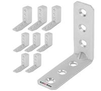 KOTARBAU® Lot de 100 Équerres Fixation 60 x 60 x 20 mm Équerre d'assemblage Acier Galvanisée Connecteurs pour Le Bois Équerre renforcée Support de Coin Raccord coudé