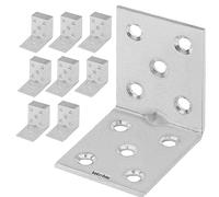 KOTARBAU® Lot de 100 Équerres renforcée avec Nervure 50 x 50 x 40 Équerre d'assemblage Acier Galvanisée Connecteurs pour Le Bois Équerre d'angle Support de Coin