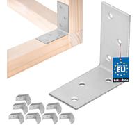 KOTARBAU® Lot de 100 raccords d'angle 50 x 50 x 25 mm en acier galvanisé argenté pour charges lourdes - Équerre de meuble - Tôle d'angle en bois - Équerre en métal stable et durable