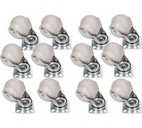 KOTARBAU® Lot de 12 roulettes de meuble Ø 40mm Adapté à tous les types de sols Roulettes pivotantes Roulettes en caoutchouc Roulettes de transport Roulettes de canapé Roulettes coulissantes Roulettes 