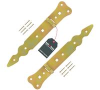 KOTARBAU® Lot de 2 charnières de portail - 200 mm - Charnière de porte - En croix - Galvanisée - Acier inoxydable - Robuste
