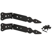 KOTARBAU Lot de 2 charnières de portail, 200 mm, noires, inoxydables, ferrures de jardin et de construction, robustes
