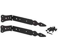 KOTARBAU® Lot de 2 charnières de portail - 250 mm - Noir - Inoxydable - Ferrure de construction robuste