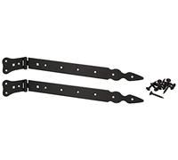 Lot de 2 charnières de porte KOTARBAU Charnière de porte, ferrure de construction robuste, charnière en T, inoxydable, noire, 350