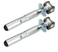 KOTARBAU® Lot de 2 charnières de portail réglables avec ancrage + rosace Idéal pour les charges lourdes, goupilles chimiques, charnière de portail galvanisée M16 / Ø 21 mm