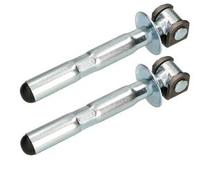 KOTARBAU® Lot de 2 charnières de portail réglables avec ancrage + rosace Idéal pour les charges lourdes, goupilles chimiques, charnière de portail galvanisée M16 / Ø 21 mm