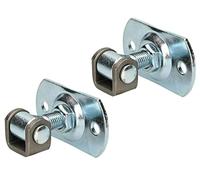 KOTARBAU® Lot de 2 charnières de portail réglables M16 avec plaque de fixation rectangulaire, 100 x 55 mm, construction solide (M16)