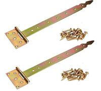 KOTARBAU® Lot de 2 charnières en T décoratives 400 mm galvanisées Jaune
