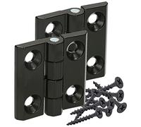 KOTARBAU® Lot de 2 charnières enroulées en fonte 50 x 50 mm Noir Angle d'ouverture 270°