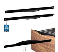 KOTARBAU Lot de 2 poignées de meuble - 320/340 mm - Noir mat - ZnAl - Poignées pour armoire de cuisine - Poignée de tiroir - Poignée de porte - Poignée de bord