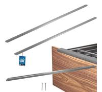 KOTARBAU Lot de 2 poignées de meuble - Poignées d'armoire - 1000 mm - Argent - ZnAl - Poignées à vis arrière - Poignée de bord - Poignées de tiroir - Cuisine - Moderne