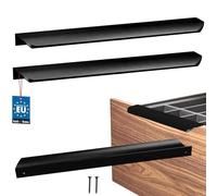 KOTARBAU Lot de 2 poignées de meuble - Poignées d'armoire - 276 mm - Noir mat - ZnAl - Poignées à vis arrière - Poignée de bord - Poignées de tiroir - Cuisine - Moderne