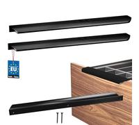 KOTARBAU Lot de 2 poignées de meuble - Poignées d'armoire - 340 mm - Noir mat - ZnAl - Poignées à vis arrière - Poignée de bord - Poignées de tiroir - Cuisine - Moderne