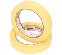 KOTARBAU® Lot de 2 Rubans de Masquage 19 mm x 50 m Ruban de Protection Autocollant Jaune pour Travaux de Peinture