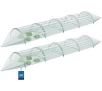 KOTARBAU® Lot de 2 Serre Tunnel de Jardin Tunnel de Forcage 30x240cm Serre de Jardin de Sol Tunnel Horticole Mini Serre Tunnel de Croissance PVC Verte