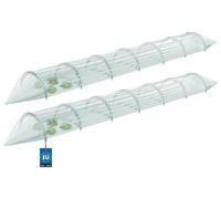KOTARBAU® Lot de 2 Serre Tunnel de Jardin Tunnel de Forcage 30x360cm Serre de Jardin de Sol Tunnel Horticole Mini Serre Tunnel de Croissance PVC Verte