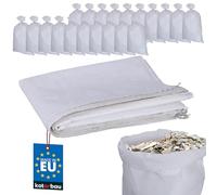 KOTARBAU® Lot de 20 sacs en tissu PP de 65 x 105 cm pour charges lourdes. Blanc