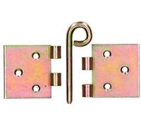 KOTARBAU Lot de 25 charnières pour toile de fond - 50 x 100 x 2 mm - Jaune galvanisé - Avec bouton - Pour théâtre