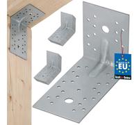 KOTARBAU® Lot de 25 raccords d'angle de 80 à 150 mm avec nervure argentée, argenté, 100 x 150 x 80 mm