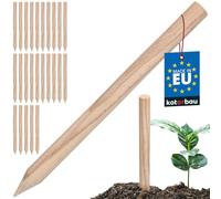 KOTARBAU® Lot de 25 Tuteur Plante - Tuteur Tomate - Bois de Hêtre - 40 cm - Naturel - Piquet Bois - Anglé - Piquets de Jardin - Tuteurs pour Plantes