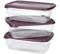 KOTARBAU® Lot de 3 boîtes de conservation pour aliments avec couvercle 130 x 190 mm