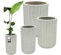 KOTARBAU® Set de 3 pots de fleurs en céramique ⌀ 19 cm H : 41 cm / ⌀ 25 cm H : 44 cm / ⌀ 31 cm H : 47 cm Vert olive Pots de fleurs Pots de fleurs Céramique Pot de fleurs Céramique Pots de fleurs Céram