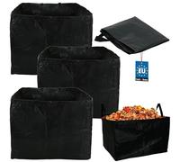 KOTARBAU® Lot de 3 sacs à déchets de jardin, 120 L. Idéal pour seau à mortier, plantes, feuilles et tontes de gazon. Sac rectangulaire pratique pour jardin et conteneur.