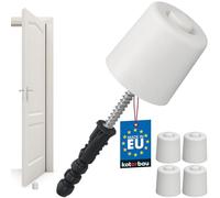 KOTARBAU Lot de 4 butoirs de porte à visser - 43 mm - Blanc - Butoir de porte - Montage au sol - Butoir de porte - En caoutchouc