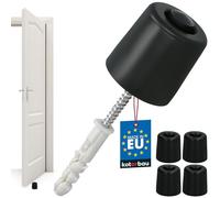 KOTARBAU Lot de 4 butoirs de porte à visser - 43 mm - Noir - Butoir de porte - Montage au sol - Butoir de porte - En caoutchouc