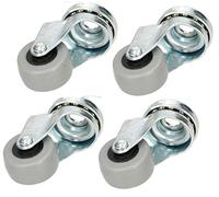 KOTARBAU Lot de 4 roulettes pour meubles - Diamètre : 30 cm - Convient pour tous les sols - Roulettes pivotantes en caoutchouc - Roulettes de transport - Roulettes de transport - Roulettes pour canapé