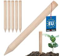 KOTARBAU® Lot de 5 Tuteur Plante - Tuteur Tomate - Bois de Hêtre - 30 cm - Naturel - Piquet Bois - Anglé - Piquets de Jardin - Tuteurs pour Plantes