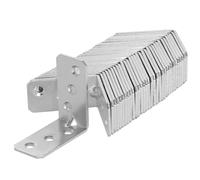 KOTARBAU® Lot de 50 Équerres Fixation 50 x 50 x 25 mm Équerre d'assemblage Acier Galvanisée Connecteurs pour Le Bois Équerre renforcée Support de Coin Raccord coudé