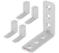 KOTARBAU® Lot de 50 Équerres Fixation 60 x 60 x 20 mm Équerre d'assemblage Acier Galvanisée Connecteurs pour Le Bois Équerre renforcée Support de Coin Raccord coudé