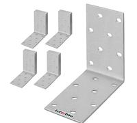 KOTARBAU® Lot de 50 Équerres renforcée 75 x 75 x 40 mm Équerre d'assemblage Acier Galvanisée Connecteurs pour Le Bois Équerre Fixation Support de Coin Raccord coudé