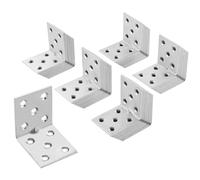 KOTARBAU® Lot de 50 Équerres renforcée avec Nervure 50 x 50 x 40 mm Équerre d'assemblage Acier Galvanisée Connecteurs pour Le Bois Équerre d'angle Support de Coin