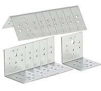 KOTARBAU® Lot de 50 Équerres renforcée avec Nervure 50 x 50 x 50 mm Équerre d'assemblage Acier Galvanisée Connecteurs pour Le Bois Équerre Fixation Support de Coin