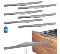 KOTARBAU Lot de 6 poignées de meuble - 320/340 mm - Argenté - ZnAl - Poignées pour armoire de cuisine - Poignée de tiroir - Poignée de porte - Poignée de bord