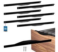 KOTARBAU Lot de 6 poignées de meuble - 320/340 mm - Noir mat - ZnAl - Poignées pour armoire de cuisine - Poignée de tiroir - Poignée de porte - Poignée de bord